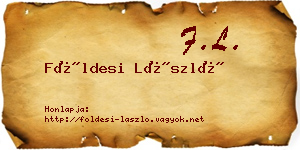 Földesi László névjegykártya