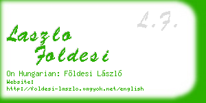 laszlo foldesi business card