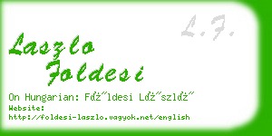 laszlo foldesi business card